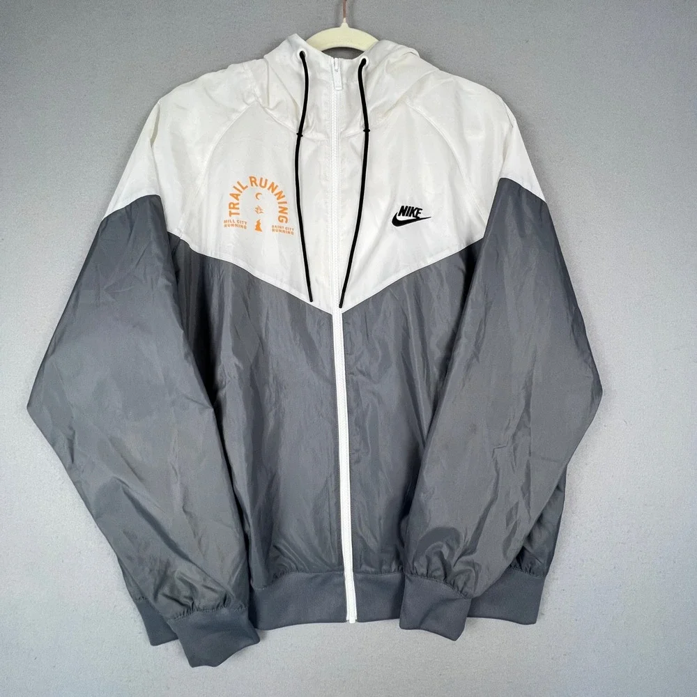 Nike Windrunner Jacket Mens Large Trail Running Windbreaker Mill City St City